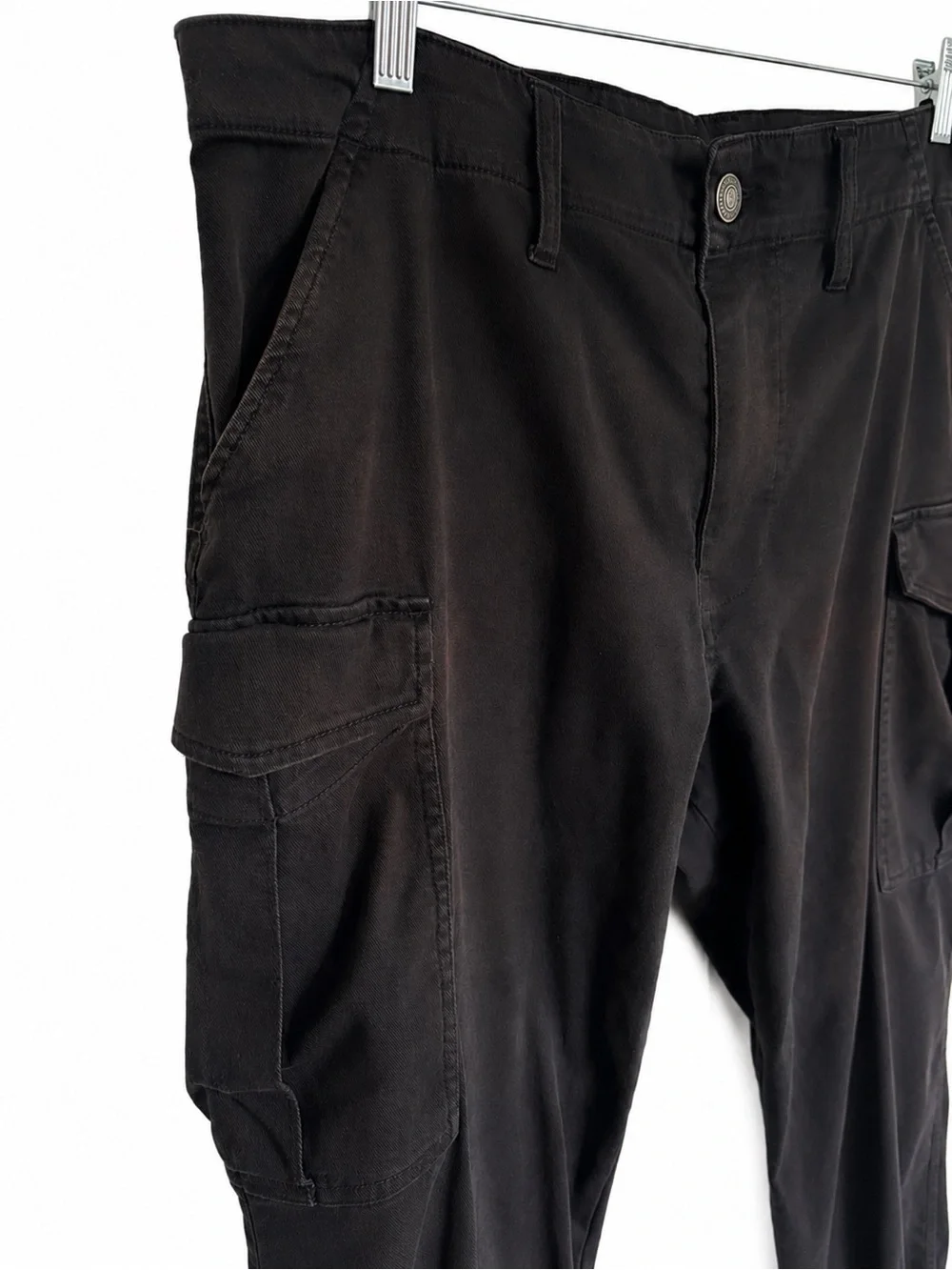 True Religion Cargo Pants Black Mens Utility Size 42